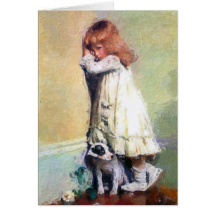 Cartão Em desgraça, Vintage Oil Painting
