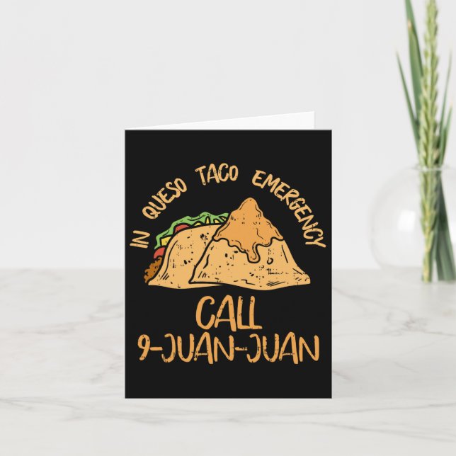 Cartão Em Emergência de Queso Cinco De Mayo Taco Chamada  (Frente)