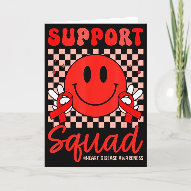 Cartão Em Fevereiro Usamos Vermelho Chd Conscientização D (Frente)