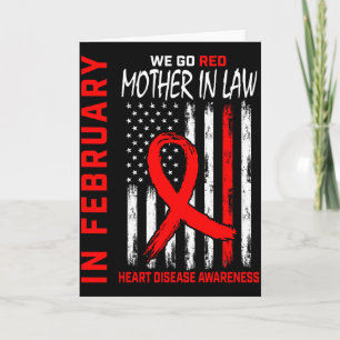 Cartão Em Fevereiro Use Vermelho Mãe Sogra Doença Cardíac