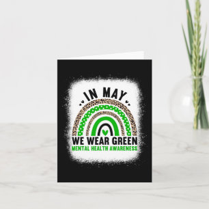 Cartão Em maio Vestimos Verde - Rainbow Mental Health Awa