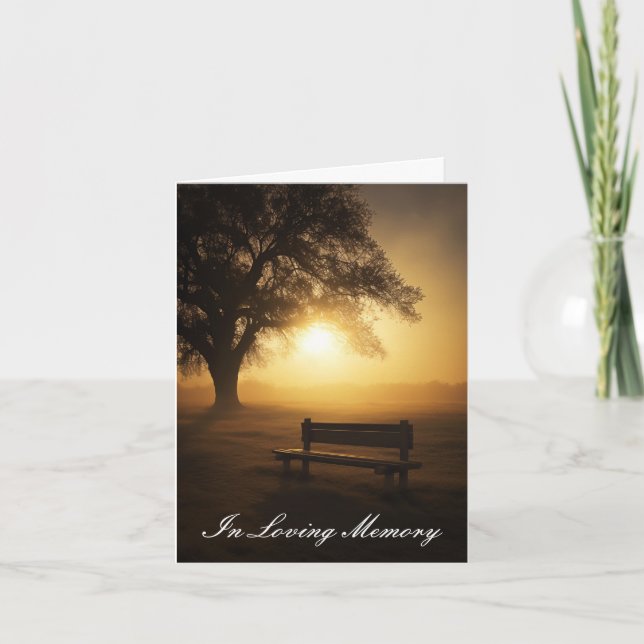 Cartão Em memória carinhosa  (Frente)