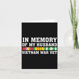 Cartão Em Memória da Camisa Marido Veterano do Vietnã Fam