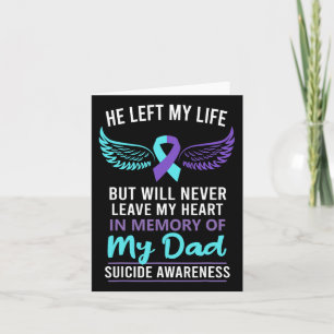 Cartão Em Memória de Papai Prevenção e Conscientização do