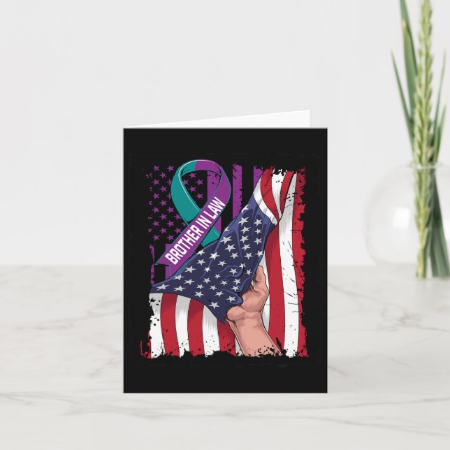 Cartão Em Memória Do Irmão, Sensibilização Para O Suicídi (Frente)