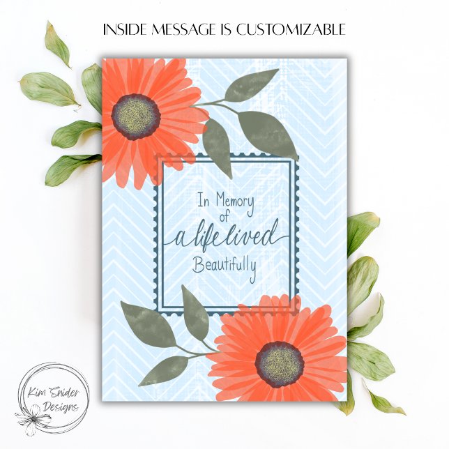 Cartão "Em Memória" Simpatia Floral (Criador carregado)