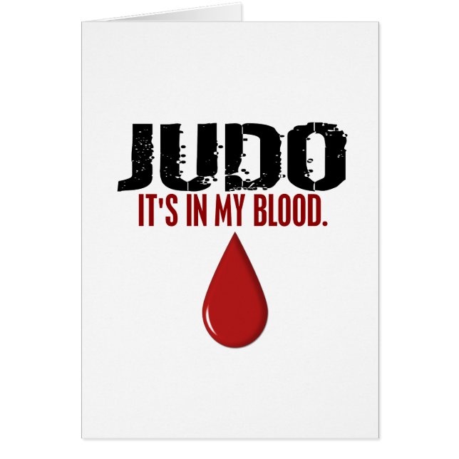 Cartão Em meu JUDO do sangue (Frente)
