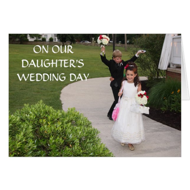 CARTÃO EM NOSSO DIA DE CASAMENTO ***FILHA*** (Frente Horizontal)