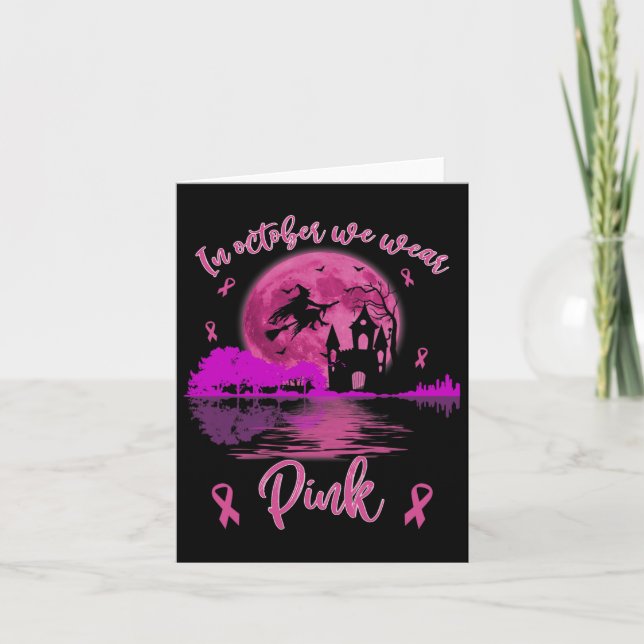 Cartão Em outubro, Vestimos Cancer de Mama do Dia das Bru (Frente)