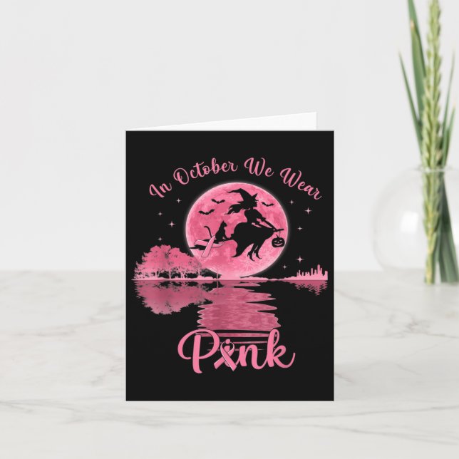 Cartão Em outubro, Vestimos o Hallow do Cancer da Mama da (Frente)