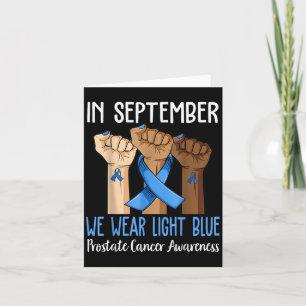 Cartão Em setembro Vestimos O Cancer Da Próstata Azul Cla