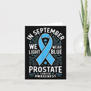 Cartão Em setembro Vestimos O Cancer Da Próstata Azul Cla