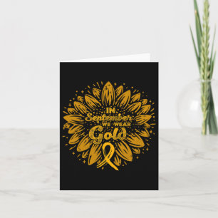 Cartão Em setembro Vestimos o Cancer Dourado da Infância