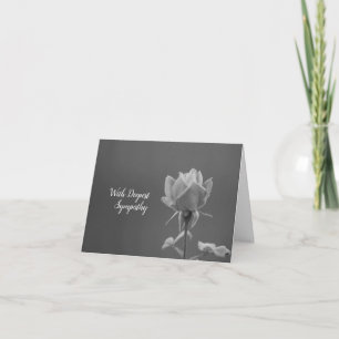 Cartão Em simpatia fotografia em preto e branco de rosa c