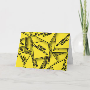 Cartão Em Sinais De Construção