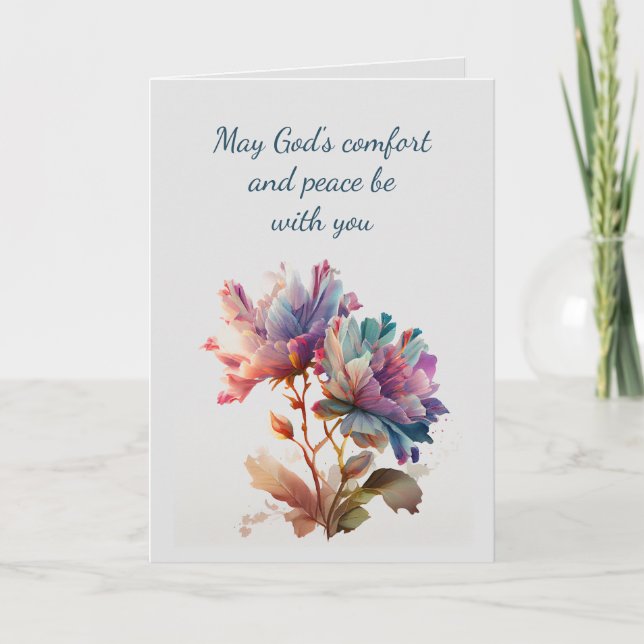 Cartão Em solidariedade profunda ajuda em flores com difi (Frente)