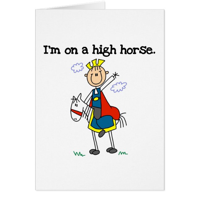 Cartão Em um cavalo alto (Frente)