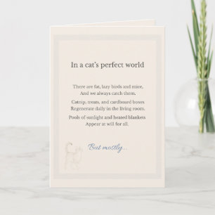 Cartão Em um Mundo Perfeito Dia dos Pais Gato Tabby