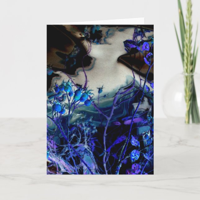 Cartão "Em Um Sonho" Hips Rosa Abstrato Digitalmente Alte (Frente)