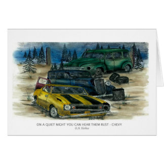 CARTÃO EM UMA NOITE QUIETA VOCÊ PODE OUVI-LOS OXIDAR -