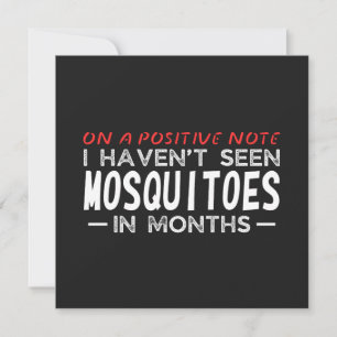 Cartão Em uma nota positiva eu não vi mosquitos