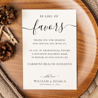 Cartão Em Vez de Favorecer a dádiva de casamentos elegant