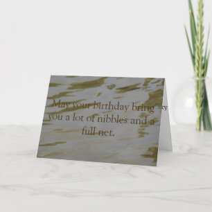 Cartão Embalagem de Aniversário para Pescar Água