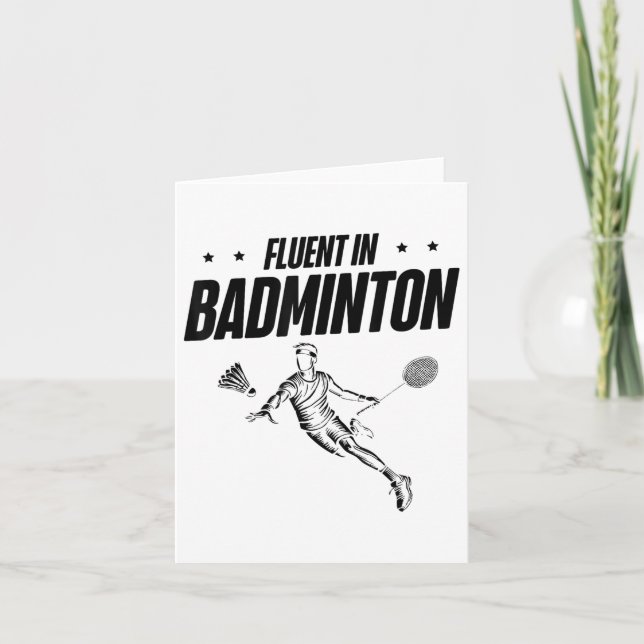 Cartão Embalagem Do Jogador De Badminton (Frente)