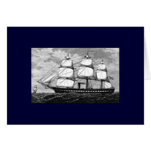 Cartão Embarcação de Navegação Antiga