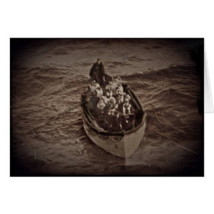 Cartão Embarcação salva-vidas do Titanic do RMS