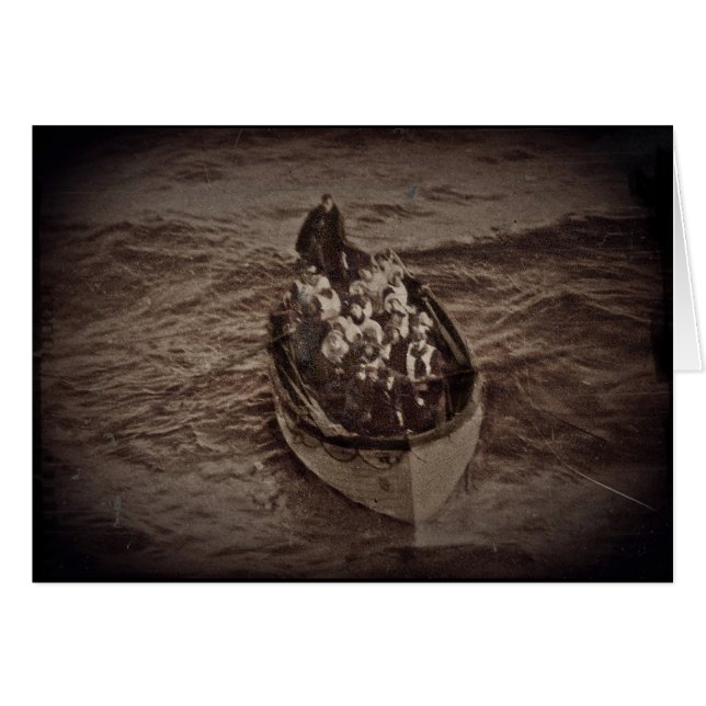 Cartão Embarcação salva-vidas do Titanic do RMS (Frente Horizontal)