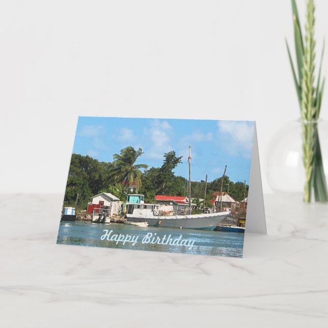 Cartão Embarcações de Antigua (Frente)