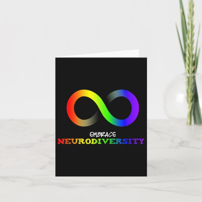 Cartão Embarcar Neurodiversity Autism Asd Adhd Rainbow In (Frente)