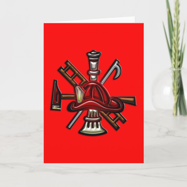 Cartão Emblem do Serviço de Bombeiros e Salvamento (Frente)