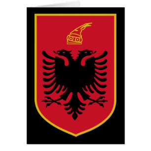 Cartão emblema da Albânia