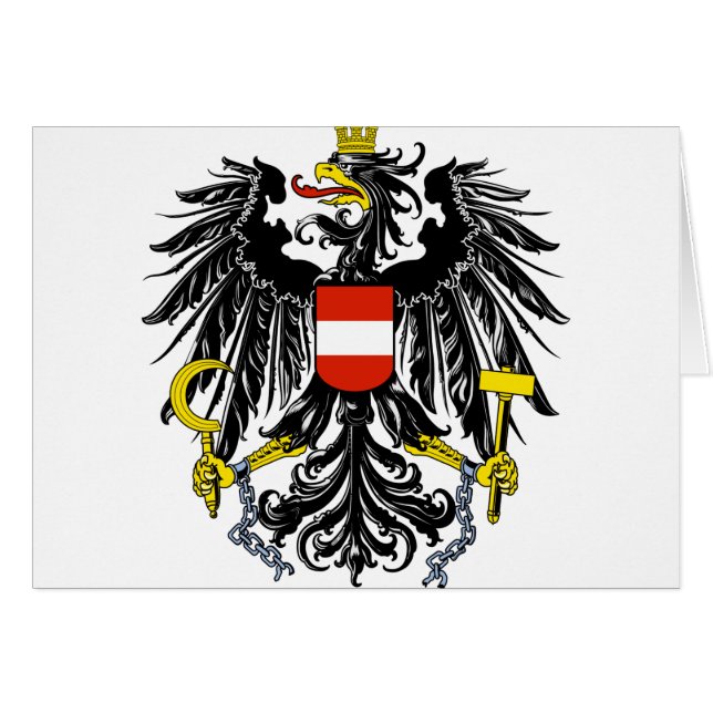Cartão emblema da áustria (Frente Horizontal)