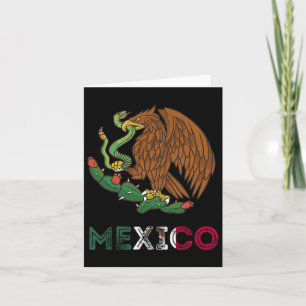 Cartão Emblema de Águia do México Bandeira Mexicana Orgul