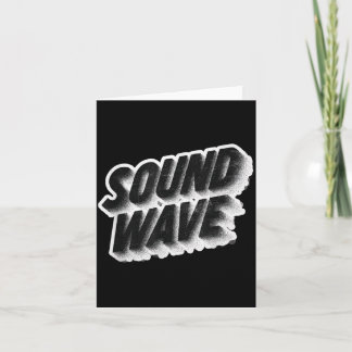 Cartão Emblema de Onda Sonora Casual para um Visual Legal