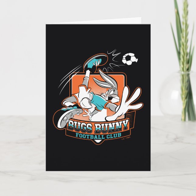 Cartão Emblema do Clube de Futebol do BUGS BUNNY™ (Frente)