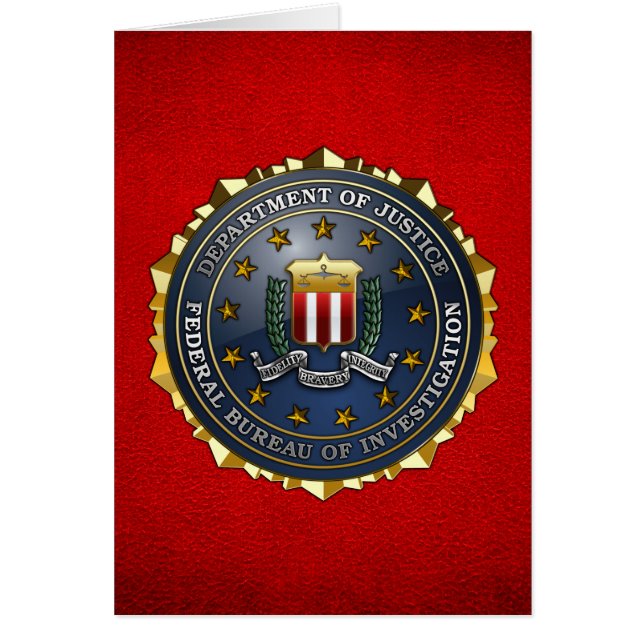 Cartão Emblema do FBI (Frente)