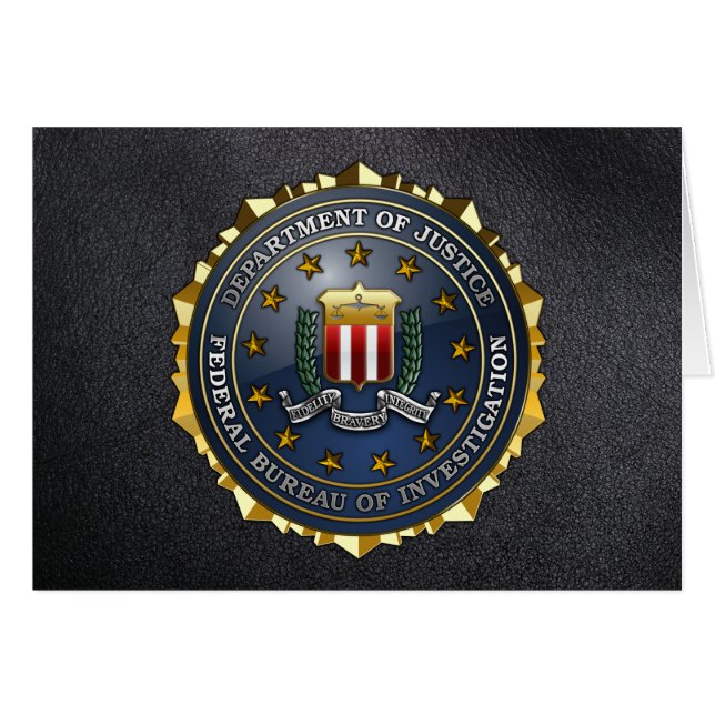 Cartão Emblema do FBI (Frente Horizontal)