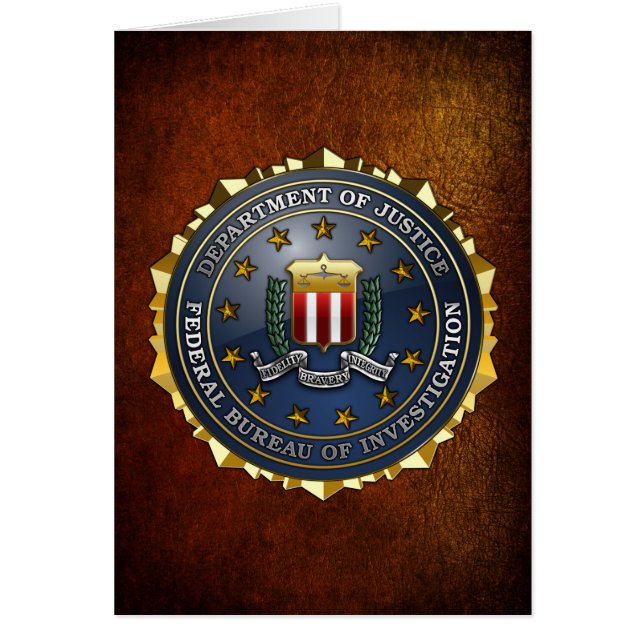 Cartão Emblema do FBI (Frente)