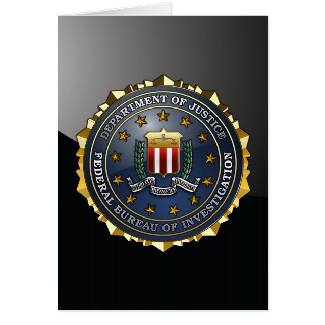 Cartão Emblema do FBI (Frente)