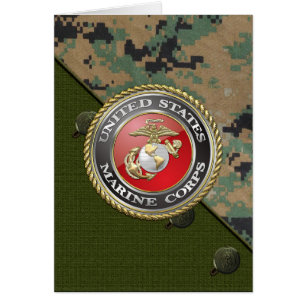 Cartão Emblema e uniforme do USMC [3D]