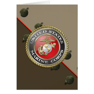 Cartão Emblema e uniforme do USMC [3D]