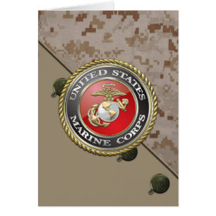 Cartão Emblema e uniforme do USMC [3D]