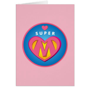 Cartão Emblema engraçado da mamã do Superwoman do