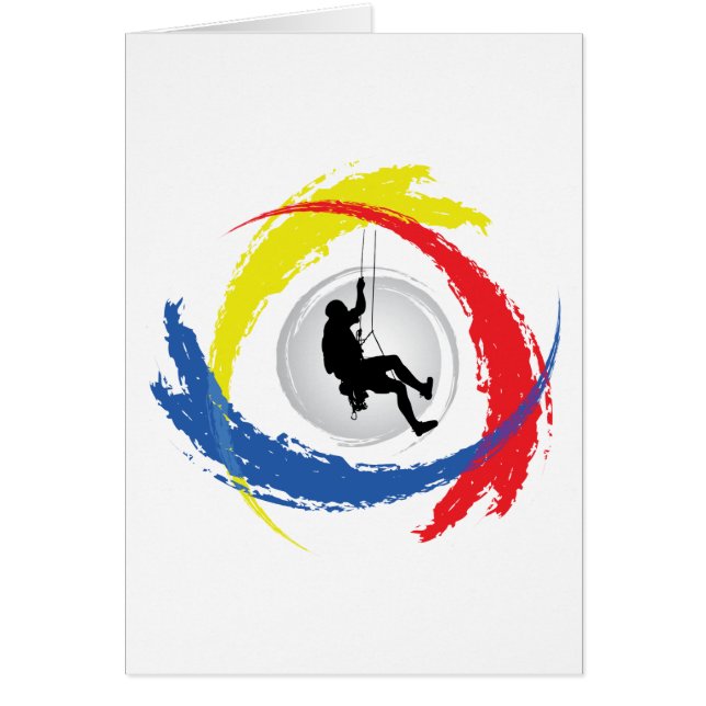 Cartão Emblema Tricolor do alpinismo (Frente)