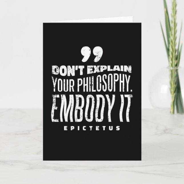 CARTÃO EMBODY YOUR PHILOSOPHY (Frente)