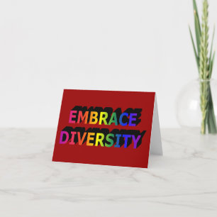Cartão Embrace o Notecard de diversidade